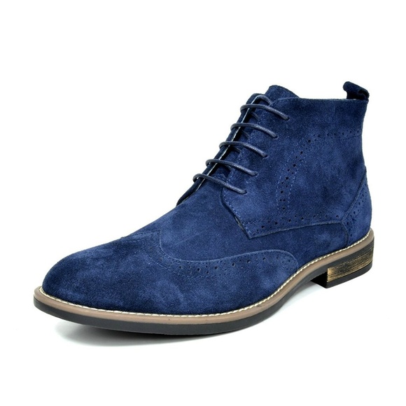 blue suede boots mens